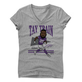 Womens Women's V-Neck Athletic Gray